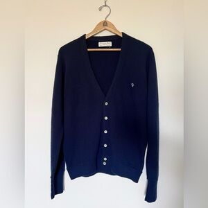 Vintage Dior Men's Deep Blue Cardigan